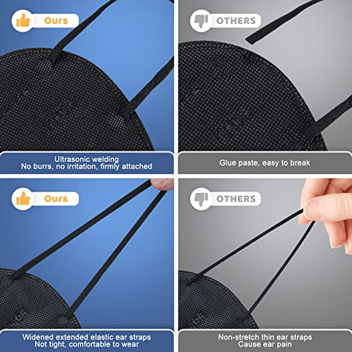 BLScode KN95 Face Mask 60 Pack, Individually Wrapped 5-Layer Breathable Mask with Comfortable Elastic Ear Loops, Filter Efficiencyâ¥95%