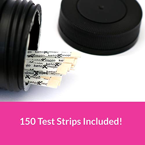 150 Ketone Test Strips with Free Keto Guide eBook & Free APP. Urine Test for Ketosis on Ketogenic & Low-Carb Diets. Extra-Long Strips.
