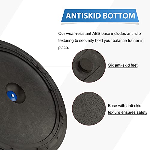 Z ZELUS Balance Ball Trainer Half Yoga Exercise Ball with Resistance Ban