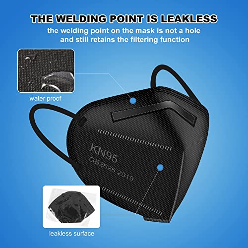YOTU KN95 Face Masks 60 Pcs,5 Layers Cup Dust Mask, Individually Wrapped, Filter Efficiency 95%, Suitable for Home Work Restaurants Outdoors