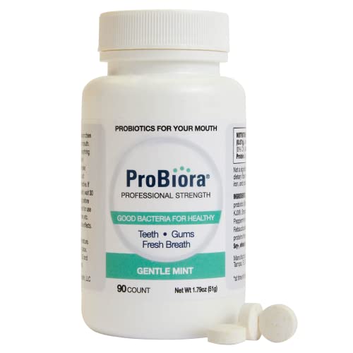 ProBioraPro Oral-Care Probiotic Mints | Supports Healthy Teeth & Gums | Freshens Breath | Gently Whitens Teeth | ProBiora3 Technology With 3 Probiotic Strains Native To The Mouth | 90 Day Supply (90g)