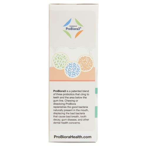 ProBioraPro Oral-Care Probiotic Mints | Supports Healthy Teeth & Gums | Freshens Breath | Gently Whitens Teeth | ProBiora3 Technology With 3 Probiotic Strains Native To The Mouth | 90 Day Supply (90g)