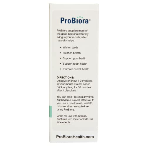 ProBioraPro Oral-Care Probiotic Mints | Supports Healthy Teeth & Gums | Freshens Breath | Gently Whitens Teeth | ProBiora3 Technology With 3 Probiotic Strains Native To The Mouth | 90 Day Supply (90g)