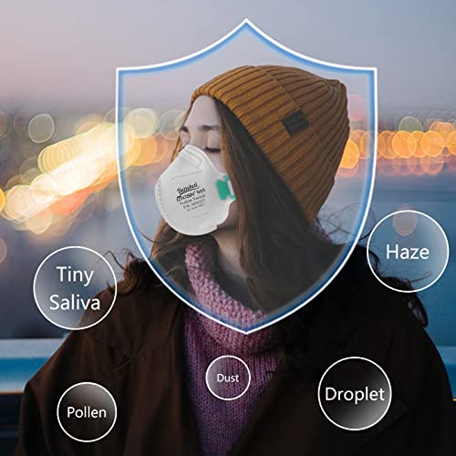 NIOSH Approved N95 Mask Particulate Respirators, Pack of 20 N95 Face Masks, Individually Wrapped, Universal Fit