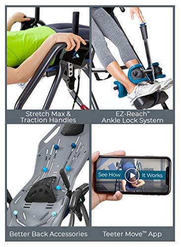 Teeter FitSpine X3 Inversion Table, Deluxe EZ-Reach Ankle System, Back Pain Relief Kit, FDA-Registered (X3A2)