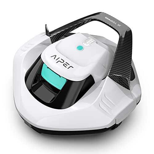(2022 Upgrade) AIPER Cordless Robotic Pool Cleaner, Pool Vacuum with Dual-Drive Motors, Self-Parking, Lightweight, Perfect for Above/In-Ground Flat Pools up to 35 Feet (Lasts 50 Mins) - Seagull 600