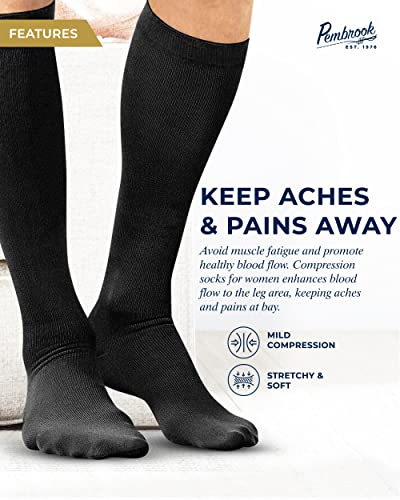 Pembrook Light Compression Socks for Men 8-15 mmHg | Graduated Compression Socks for Men Circulation | Athletic & Medical Compression Socks for men for Muscle Support