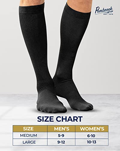Pembrook Light Compression Socks for Men 8-15 mmHg | Graduated Compression Socks for Men Circulation | Athletic & Medical Compression Socks for men for Muscle Support