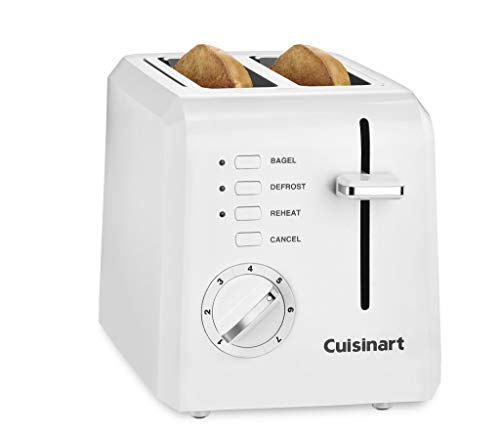 Cuisinart CPT-122 Compact Plastic 2-Slice Toaster, White