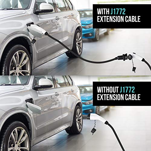 Lectron 40 ft / 12m J1772 Extension Cable Compatible with All J1772 EV Chargers - Flexible Charging for Your Electric Vehicle