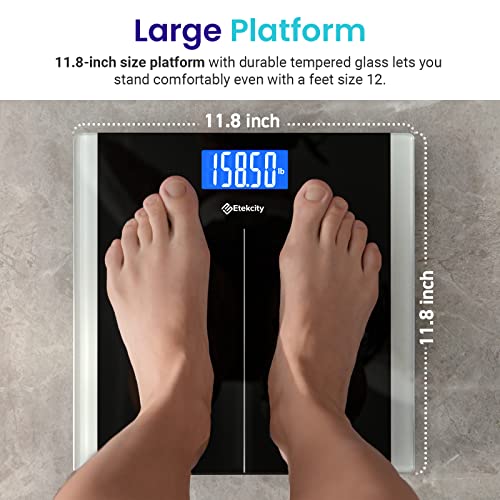 Etekcity Digital Body Weight Bathroom Scale with Step-On Technology, 400 Lb