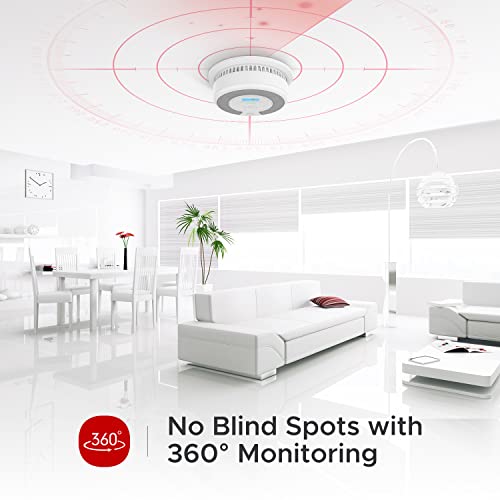 X-Sense 10-Year Battery Combination Smoke Carbon Monoxide Alarm Detector with Large LCD Display