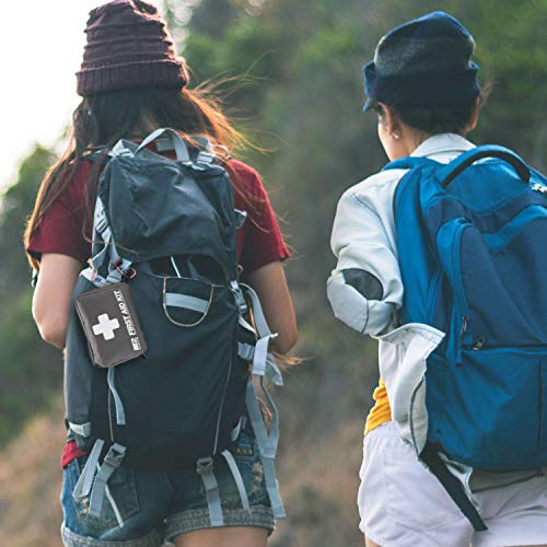 M2 BASICS 150 Piece First Aid Kit w/Compact Bag, Carabiner, Emergency Blanket | Emergency Medical Supply | Full of Supplies for Home, Office, Outdoors, Car, Camping, Travel