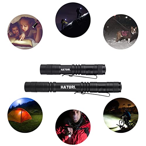 LED Mini Flashlight, Super Bright Small Handheld Pocket Pen Light Tactical High Lumens Torch for Camping, Outdoor, Emergency, 3.55 Inch