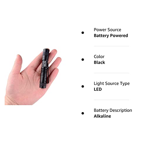 LED Mini Flashlight, Super Bright Small Handheld Pocket Pen Light Tactical High Lumens Torch for Camping, Outdoor, Emergency, 3.55 Inch