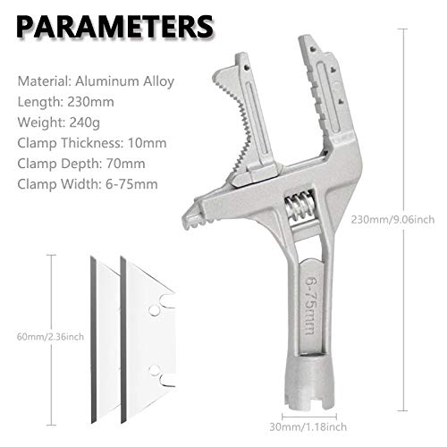 Plumbers Wrench 6-75mm Large Opening Sink Wrench, Plumbing Wrench for Tight Spaces Toilet Basin Sink Drain Faucet Nut Disassembly, Plumbing Tools for Professional Plumber