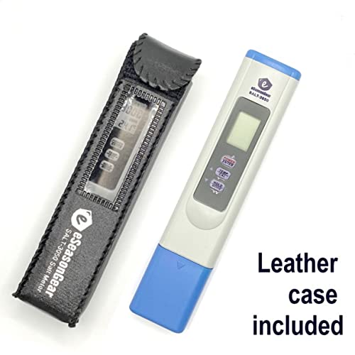eSeasonGear SALT-3050 Waterproof IP65 Meter, Digital Salinity PPM Temperature Tester for Salt Water Pool and Koi Fish Pond