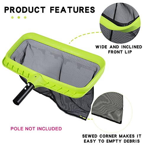 Sepetrel Swimming Pool Leaf Skimmer Net,Reinforced Frame Deep Rake Net