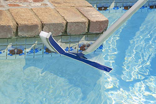 Poolmaster Deluxe Heavy Duty Vinyl Liner Swimming Pool Brush with Rubber Bumper for Above or In Ground Pools