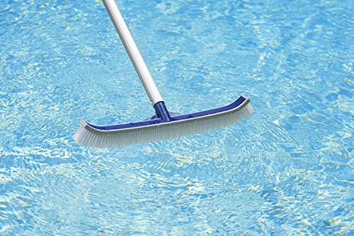 Poolmaster Deluxe Heavy Duty Vinyl Liner Swimming Pool Brush with Rubber Bumper for Above or In Ground Pools