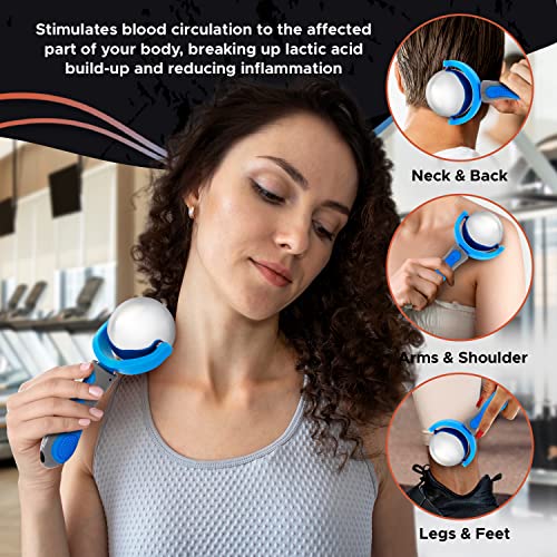 Cold Massage Roller Ball | Cold Therapy | Ice Roller Ball with Handle | cryo Stick | Relieve Muscle Pain | Blue