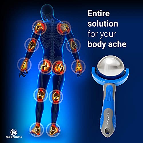 Cold Massage Roller Ball | Cold Therapy | Ice Roller Ball with Handle | cryo Stick | Relieve Muscle Pain | Blue