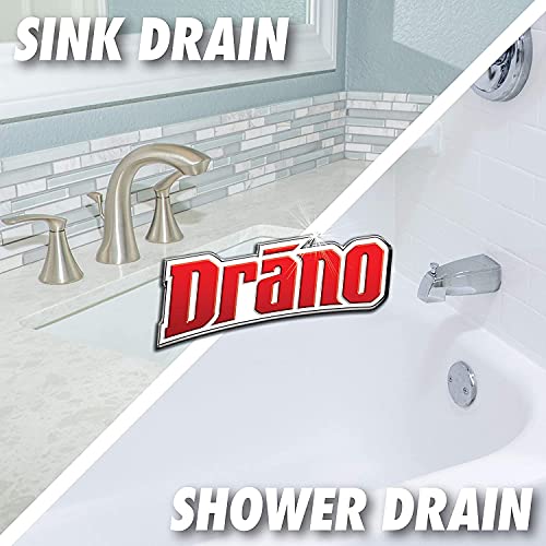 Drano Max Gel Drain Clog Remover and Cleaner for Shower or Sink Drains, Unclogs and Removes Hair, Soap Scum, Blockages, 80 oz