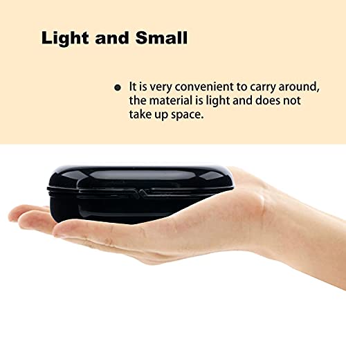 Retainer Case with Vent Holes, 4 Pcs Denture Case, Durable & Similar Mouth Guard Case for Black, White, Yellow and Blue - Tight Snap Lock, Easy to Use