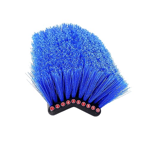 MEIBEI Deck Brush, Heavy Duty Deck Scrubber with Adjustable Stainless Steel Long Handle-51 Inches, Commercial Floor Scrub Brush, Perfect for Cleaning Deck, Patio, Hallway, Driveway and Boat