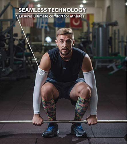 Zensah Compression Arm Sleeves,Neon Pink,Small/Medium