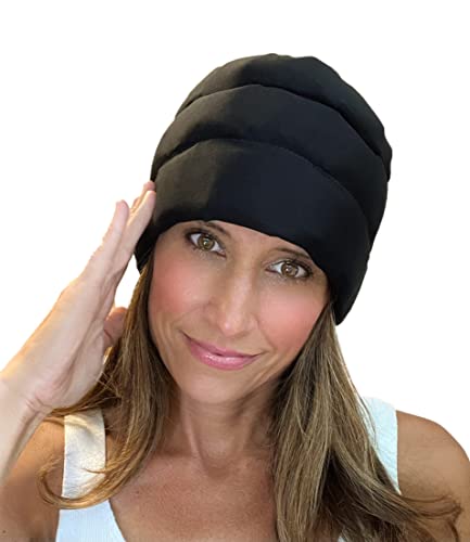Headache Hat (X-Large) - Migraine and Headache Relief Wrap, Wearable Ice Pack, Soft and Flexible Cold Compress for Tension, Stress, and Pain, Long Lasting Cooling Ice Therapy