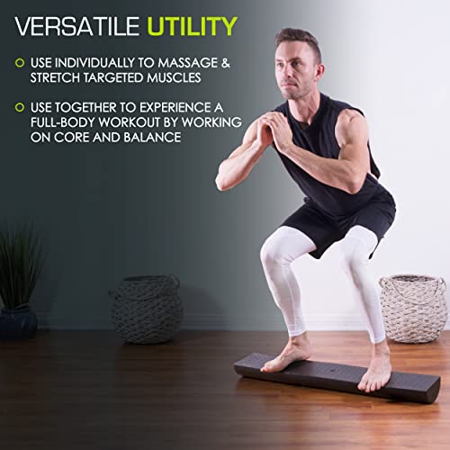 ProsourceFit High Density Half Round Foam Roller Parent 36x3, Black