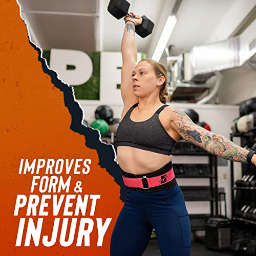 ProFitness Weight Lifting Belt 3 (Small, Black/Pink)