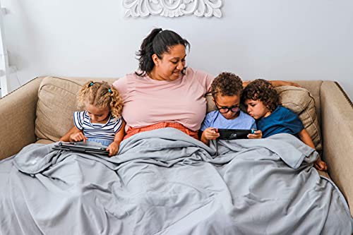 DefenderShield EMF & 5G Radiation Shielding Blanket - Organic Bamboo - Signal Protection Cover for Beds, Couches, Pregnancy, Babies (Queen - 80" x 60")