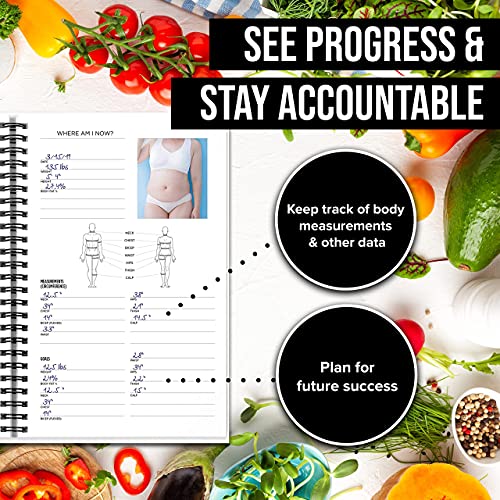NewMe Fitness Journal for Women/Men, Food & Workout Journal, Planner Log book to Track Weight Loss, Muscle Gain, Gym Bodybuilding Progress, Daily Personal Health Tracker - 1 Pack (Fitness & Nutrition)