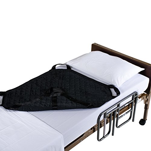 Patient Aid Positioning Sheet with Handles (PA450) for Moving and Turning Patients in Bed, with 3-Layer Nylon Fabric for Comfort and Protection, 4 Ergonomic Straps for Fast and Safe Repositioning