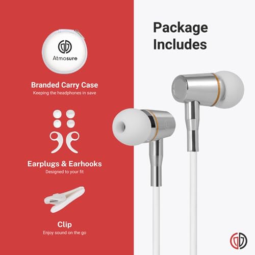 Atmosure Anti-Radiation Air Tube Headphones with Carry Case (99% EMF Reduction) â Safe, Radiation-Free Earbuds with Microphone â Cell Phone Protection for iPhone & Other Devices