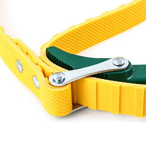 QWORK 15" Belt Strap Wrench, Multi-Purpose Adjustable Strap Oil Filter Strap Opener Wrench