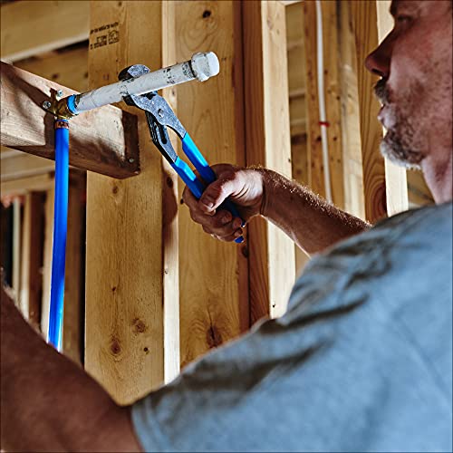 Channellock 430 Tongue & Groove Pliers | 10" Straight Jaw Groove Joint Plier with Comfort Grips | 2" Jaw Capacity | Laser Heat-Treated 90Â° Teeth| Forged From High Carbon Steel | Made In USA,Black, Blue, Silver,10-Inch