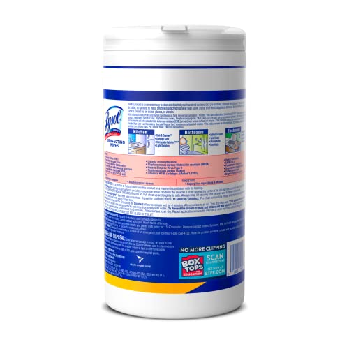 Lysol Disinfectant Wipes, Multi-Surface Antibacterial Cleaning Wipes, For Disinfecting and Cleaning, Lemon and Lime Blossom, 80 Count (Pack of 4)Ã¢â¬â¹