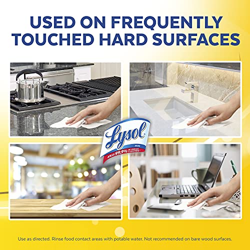 Lysol Disinfectant Wipes, Multi-Surface Antibacterial Cleaning Wipes, For Disinfecting and Cleaning, Lemon and Lime Blossom, 80 Count (Pack of 4)Ã¢â¬â¹