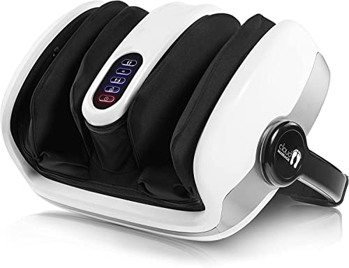 Cloud Massage Shiatsu Foot Massager Machine - Stress Relief Gifts - Deep Kneading Heated Massager - for Diabetic Foot Pain Relief, Neuropathy, Plantar Fasciitis, Feet & Calf Circulation (No Remote)