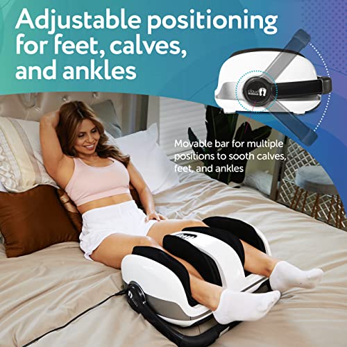 Cloud Massage Shiatsu Foot Massager Machine - Stress Relief Gifts - Deep Kneading Heated Massager - for Diabetic Foot Pain Relief, Neuropathy, Plantar Fasciitis, Feet & Calf Circulation (No Remote)