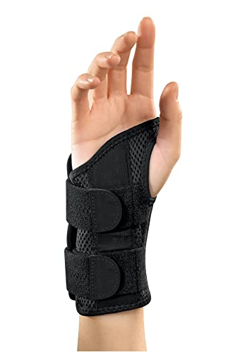 Mueller Sports Medicine Green Fitted Wrist Brace, For Men and Women, Right Hand, Black, Small/Medium