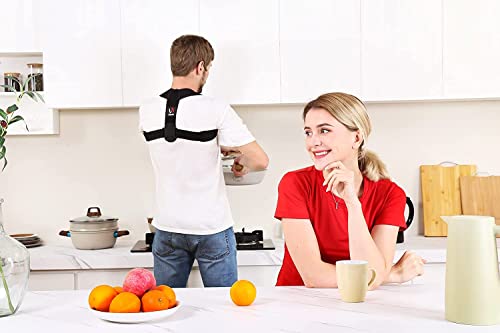 Schiara Posture Corrector for Men and Women, Comfortable Upper and Back Brace, Adjustable Back Straightener Support for Back, Shoulder & Neck