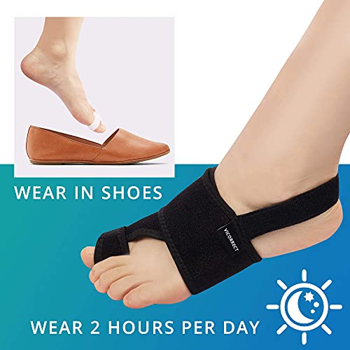 Vicorrect Bunion Corrector & Bunion Toe Separators, Orthopedic Bunion Splint for Big Toe Pain Relief and Toe Straightening, Hallux Valgus Brace for Day/Night Support