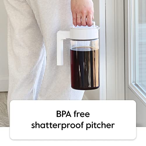 Takeya Patented Deluxe Cold Brew Coffee Maker, 2 qt, Black