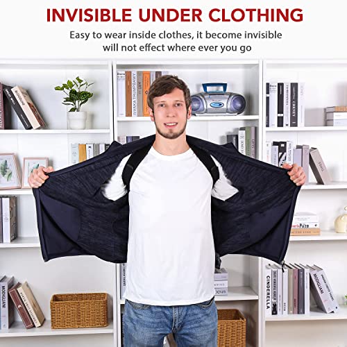 Schiara Posture Corrector for Men and Women, Comfortable Upper and Back Brace, Adjustable Back Straightener Support for Back, Shoulder & Neck