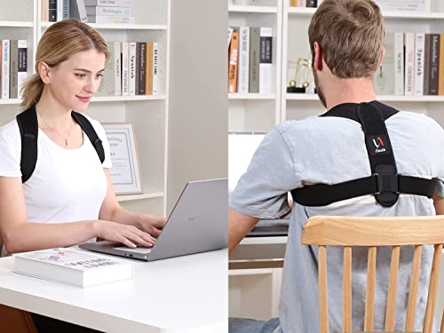 Schiara Posture Corrector for Men and Women, Comfortable Upper and Back Brace, Adjustable Back Straightener Support for Back, Shoulder & Neck