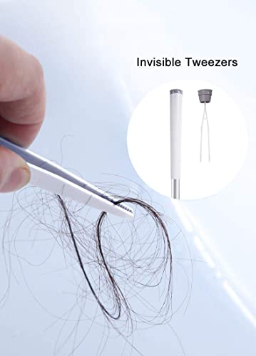 BOOMJOY Toilet Brush and Holder Set, Silicone Bristles Bathroom Cleaning Bowl Brush Kit with Tweezers - White